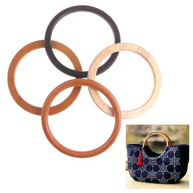 Wooden Bag Handle For Handcrafted Handbag Totes Diy Bag Accessories Parts Hanger