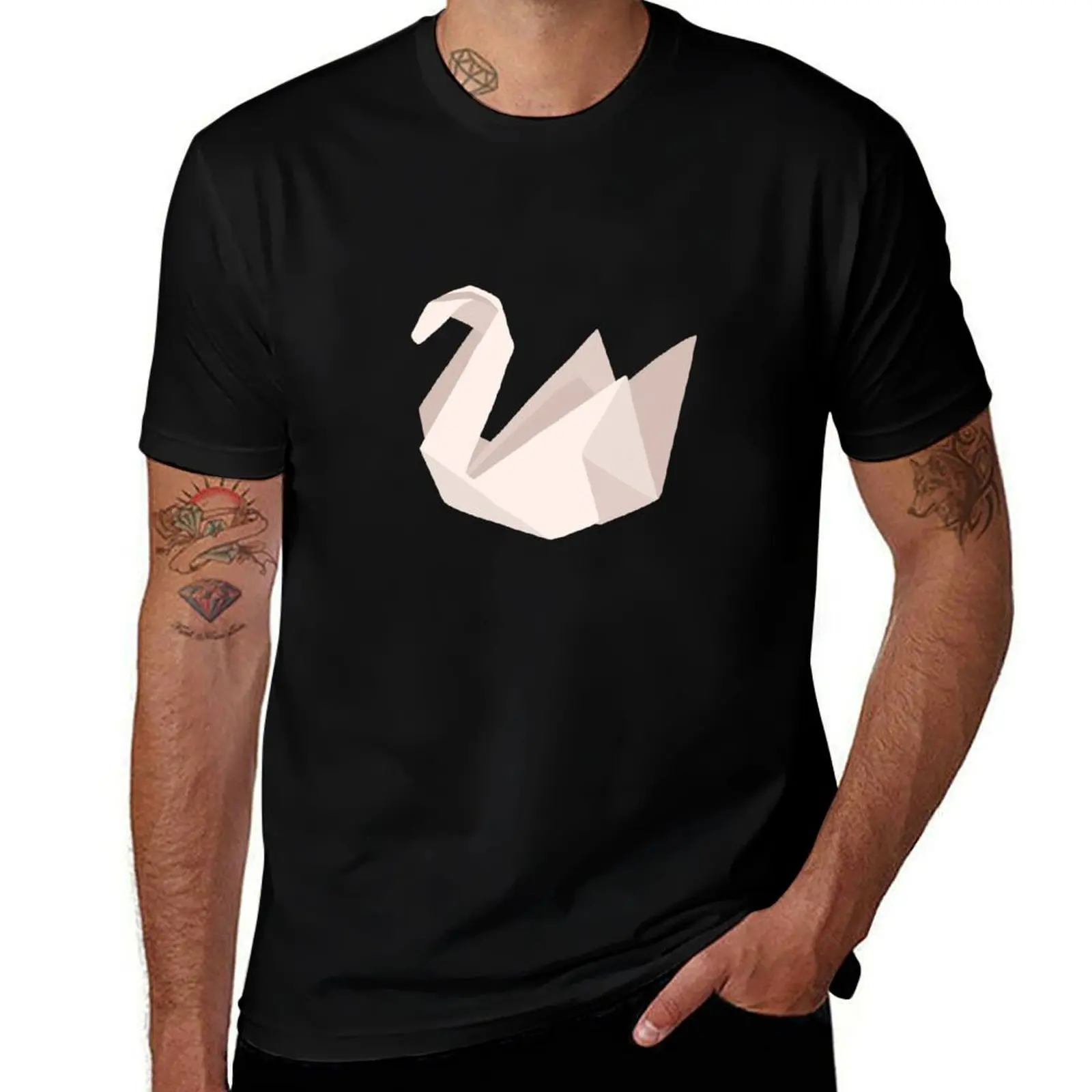 Prison Break - Origami Swan T-Shirt Big and Tall Solid Color T-Shirt