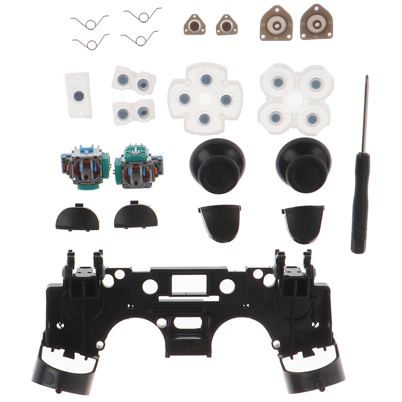 Kit de botones de gatillo para reparación de PS4, Joysticks analógicos 3D, L1, R1, L2, R2