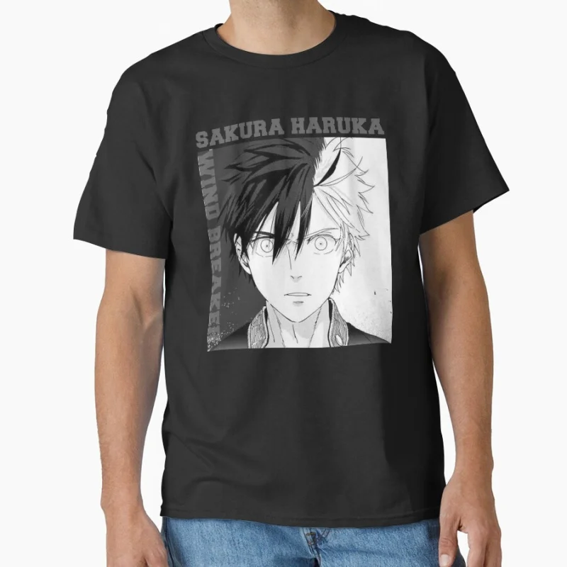 

Funny Haruka Sakura 80s Manga Wind Breaker Anime t shirt for men Large size Tops S-6XL 100% cotton Birthday Gift Clothes