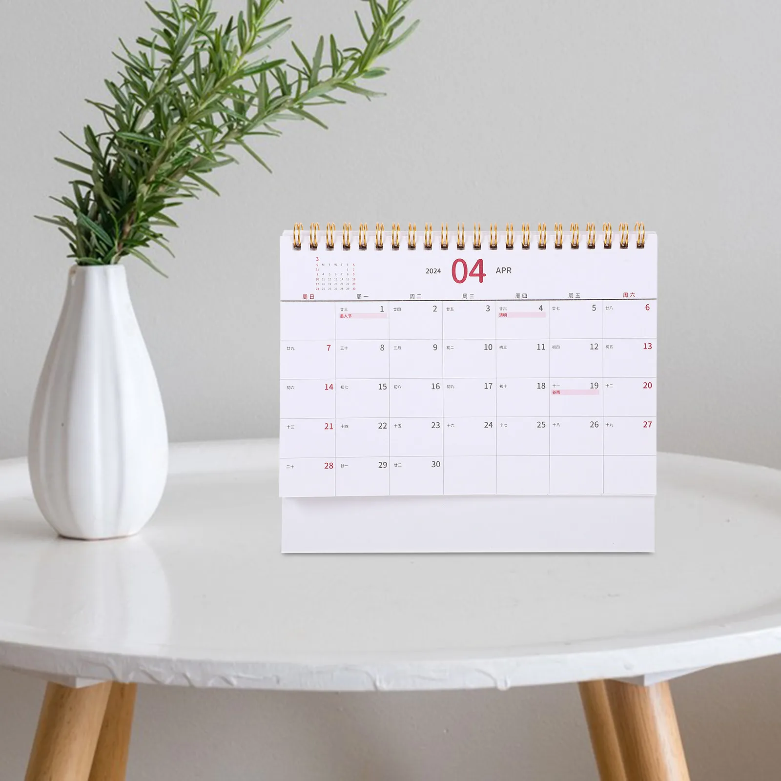 

Simple Desk Calendar 2024 Monthly Flip Calendar Stylish Desktop Standing Planner Office Home Decorative Planning Schedule