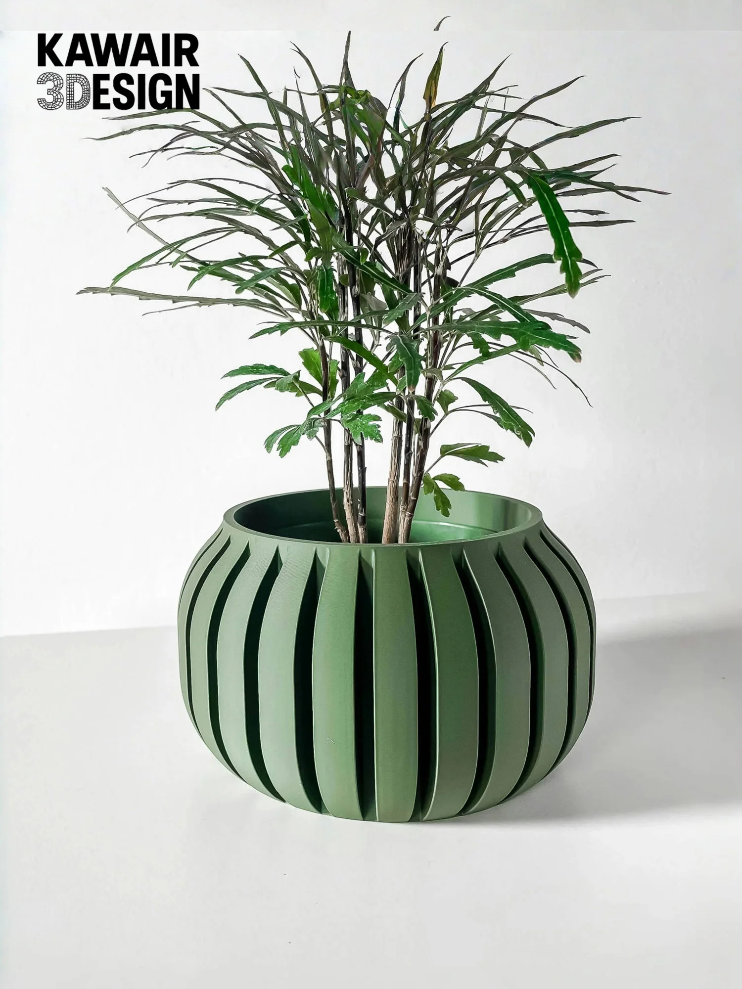 

Biodegradable 3D Printed Flower Pot Rhombus Square Line Texture Creative Design for Home Decor plant pot