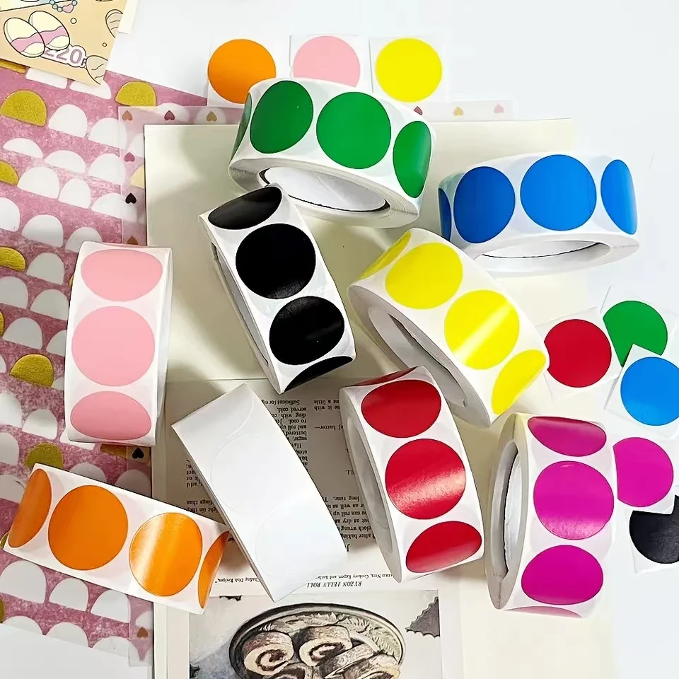 1000 stks Ronde Kleurcode Dot Stickers Verwijderbare 1.3 cm Chroma Label voor Inventaris Organiseren, Bestandsclassificatie Briefpapier Sticker