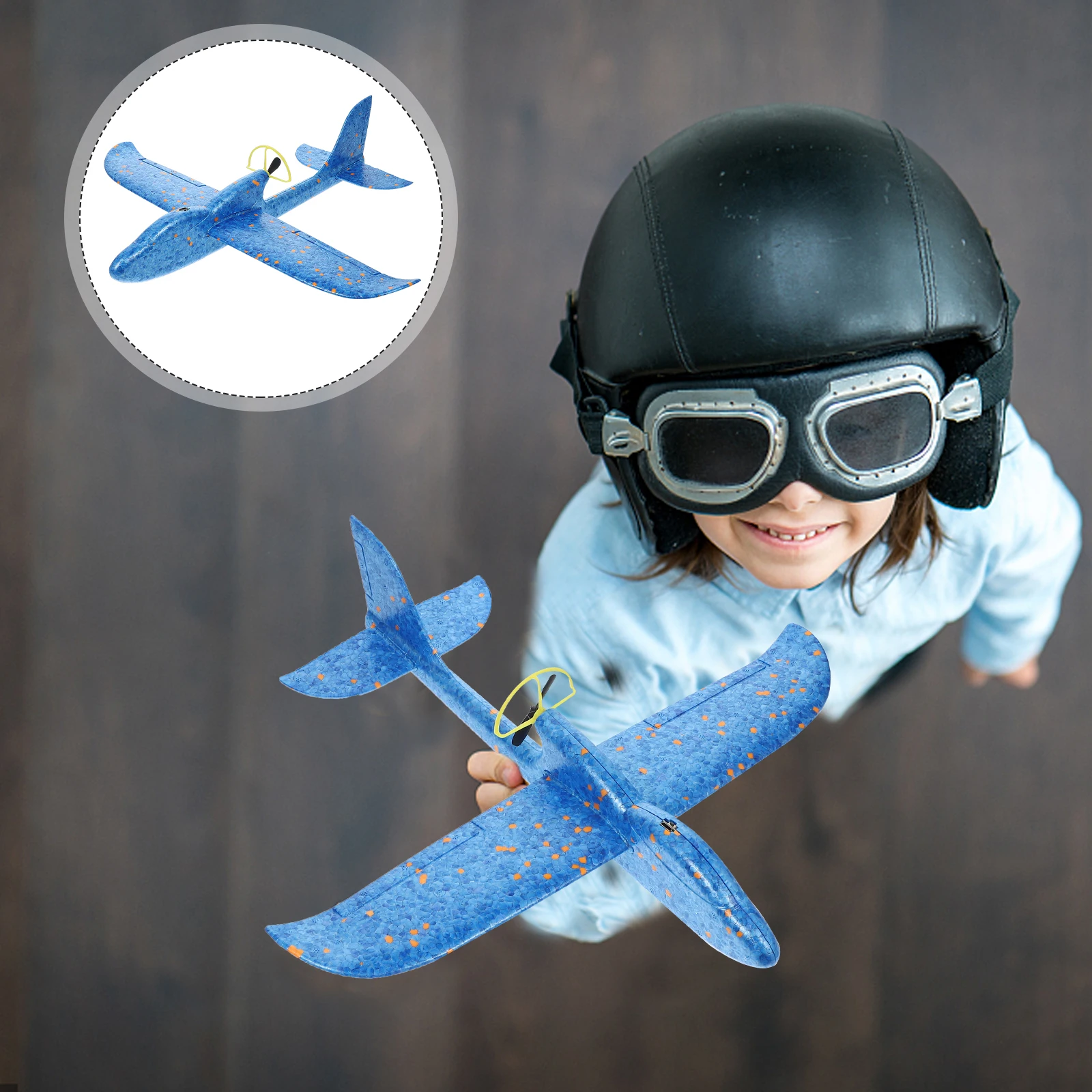 

1Pcs Hand-Thrown Spinning Airplane Kid's Outdoor Flying Glider Educational Electric Plane Children Birthday Gift