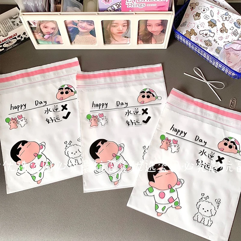 10Pcs Crayon Shin Chan Trash Bag Kawaii Kitchens Cartoon Anime Cute Garbage Bag Strong Resilience Trash Bag Toys Girls Gifts