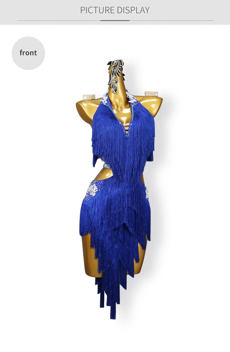2026 Lateinamerikanischer Tanzanzug, Fransenkleider, Tanzbekleidung, Wettbewerbskleidung für Mädchen, Sexy Damen-Ballkleid, Kabarett-Performance, Sport-Bühnenrock – Detail 7