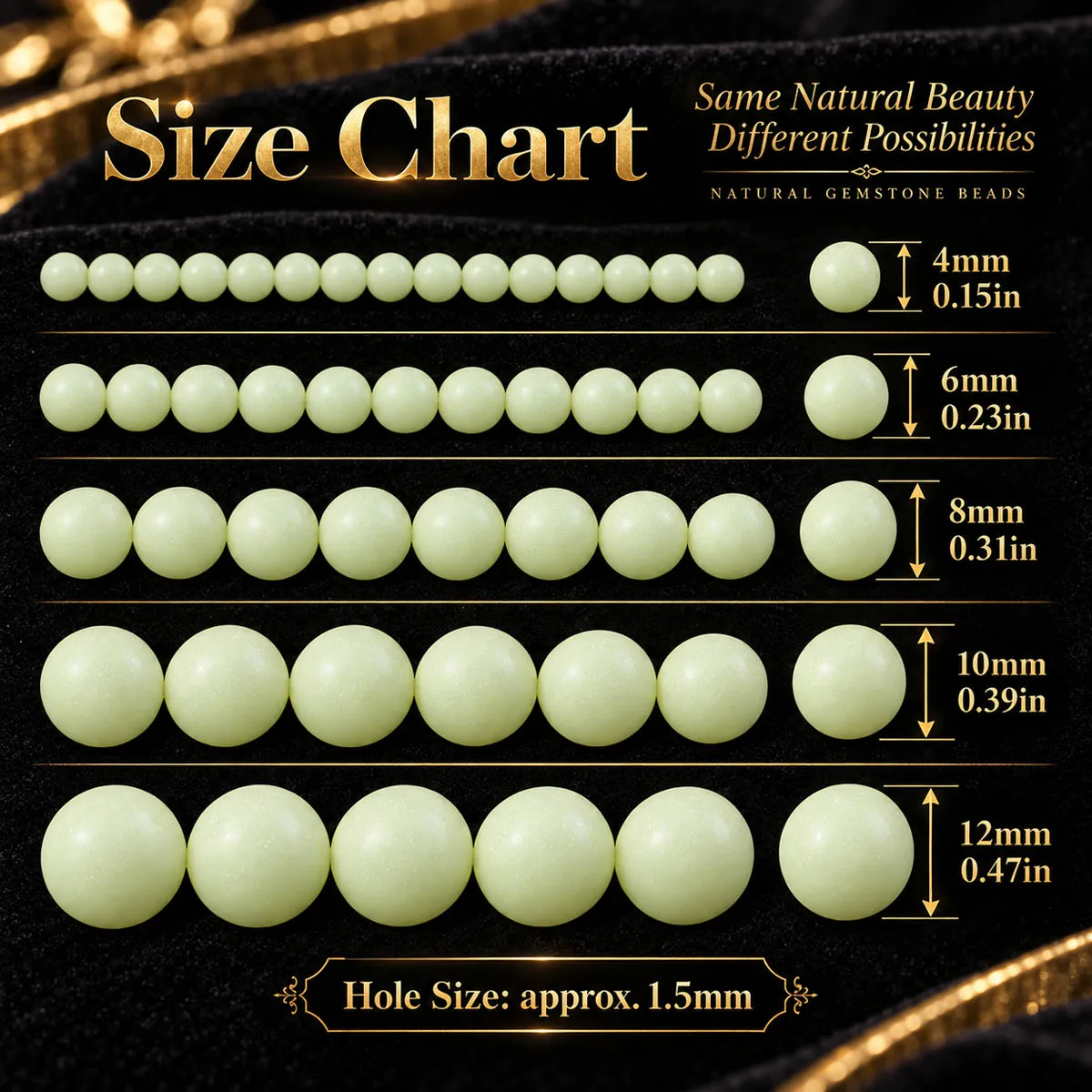 4-12mm 16pcs Stones Half Strand Green Glow the Dark Spacer Loose Beads For Jewelry Bracelets Necklace Making DIY Accessories