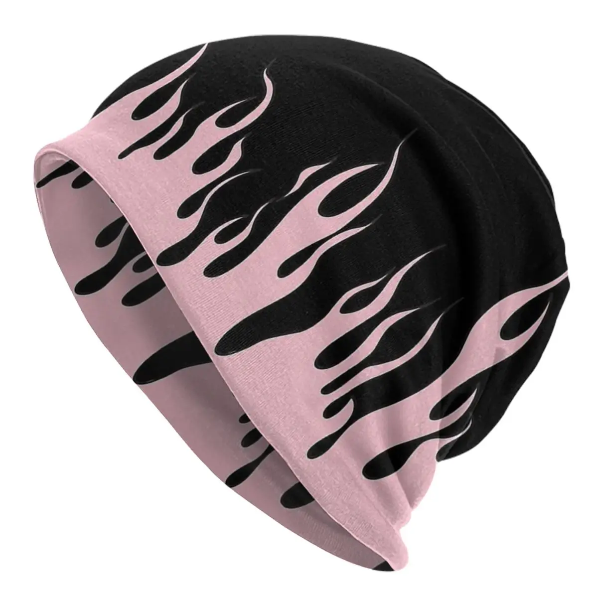 

Pink Flames Bonnet Homme Outdoor Thin Skullies Beanies Goth 1980s Subculture Rock Romance Caps For Men Women Novelty Hats