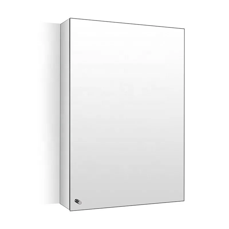 Stainless steel, wall-mounted bathroom cabinet with mirror - Image 5