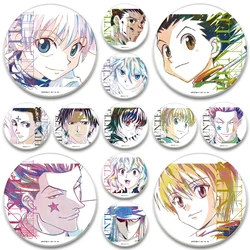 Anime Hunter X Hunter Brooches Zoldyck Killua Kurapika Freecss Gon Cartoon Badge Snap-in Pins for Backpack Accessories Gifts