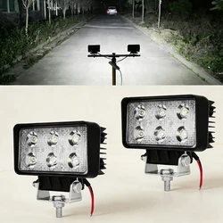 2Pcs LED Work Light Motorcycle Headlight 12V - 60V Max 18W Offroad 4x4 Auxiliary Lights Forklift Working Lamp Flood Lighting