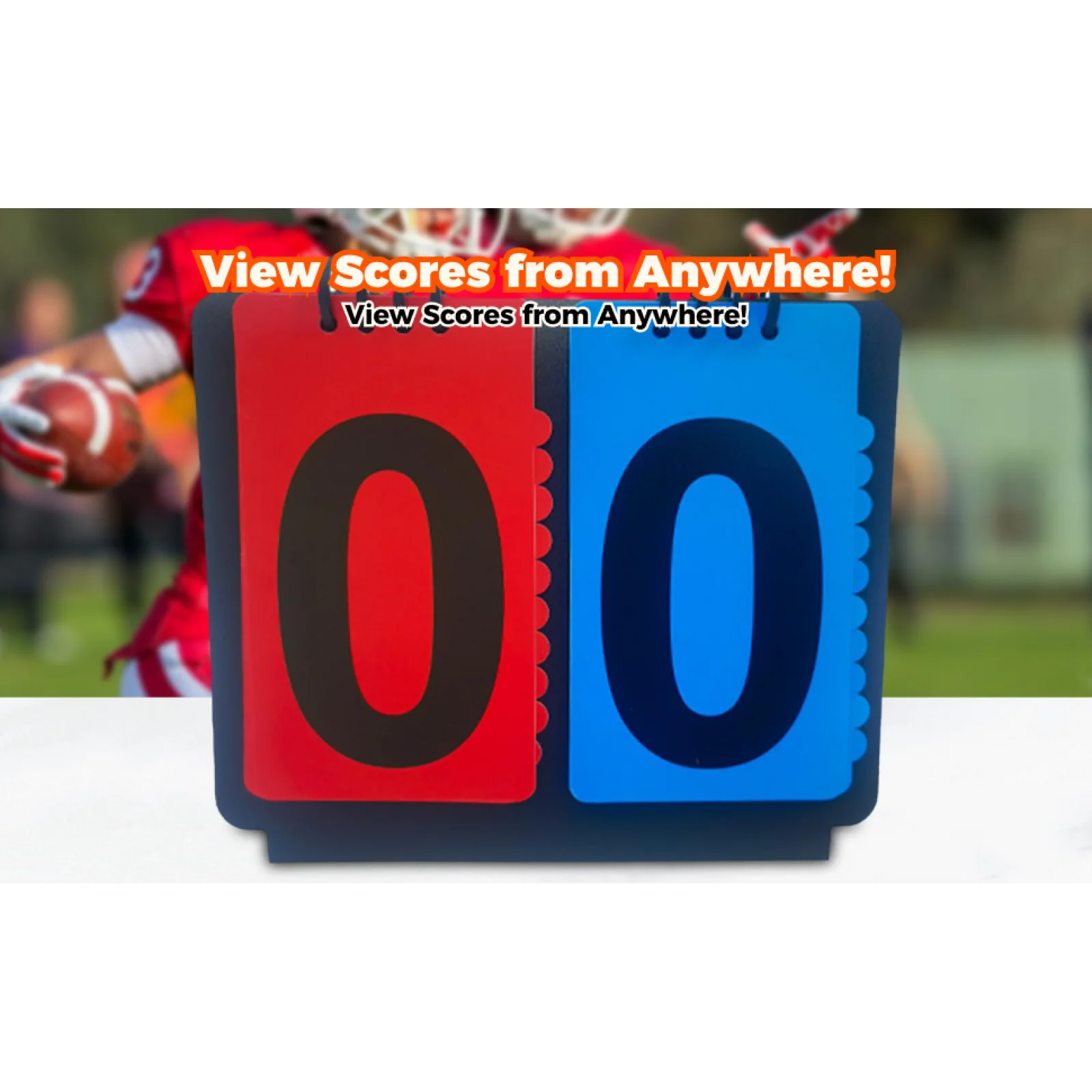 Durable PVC Sports Scoreboard 4 Digit Easy Read Number Flippers for Football Baseball Table Tennis Indoor Games