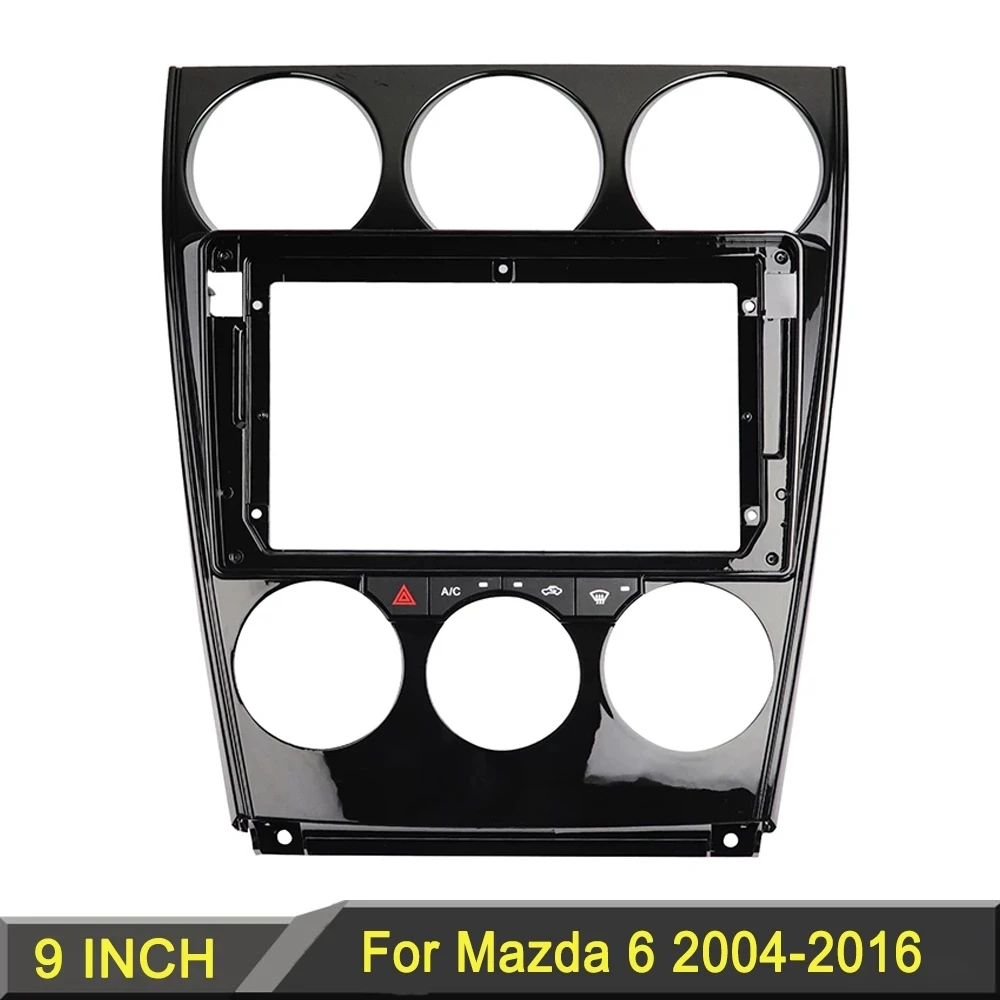 2Din Car Radio Fascia per Mazda 6 2004-2016 DVD Stereo Frame Plate Adapter montaggio Dash Installation Bezel Trim