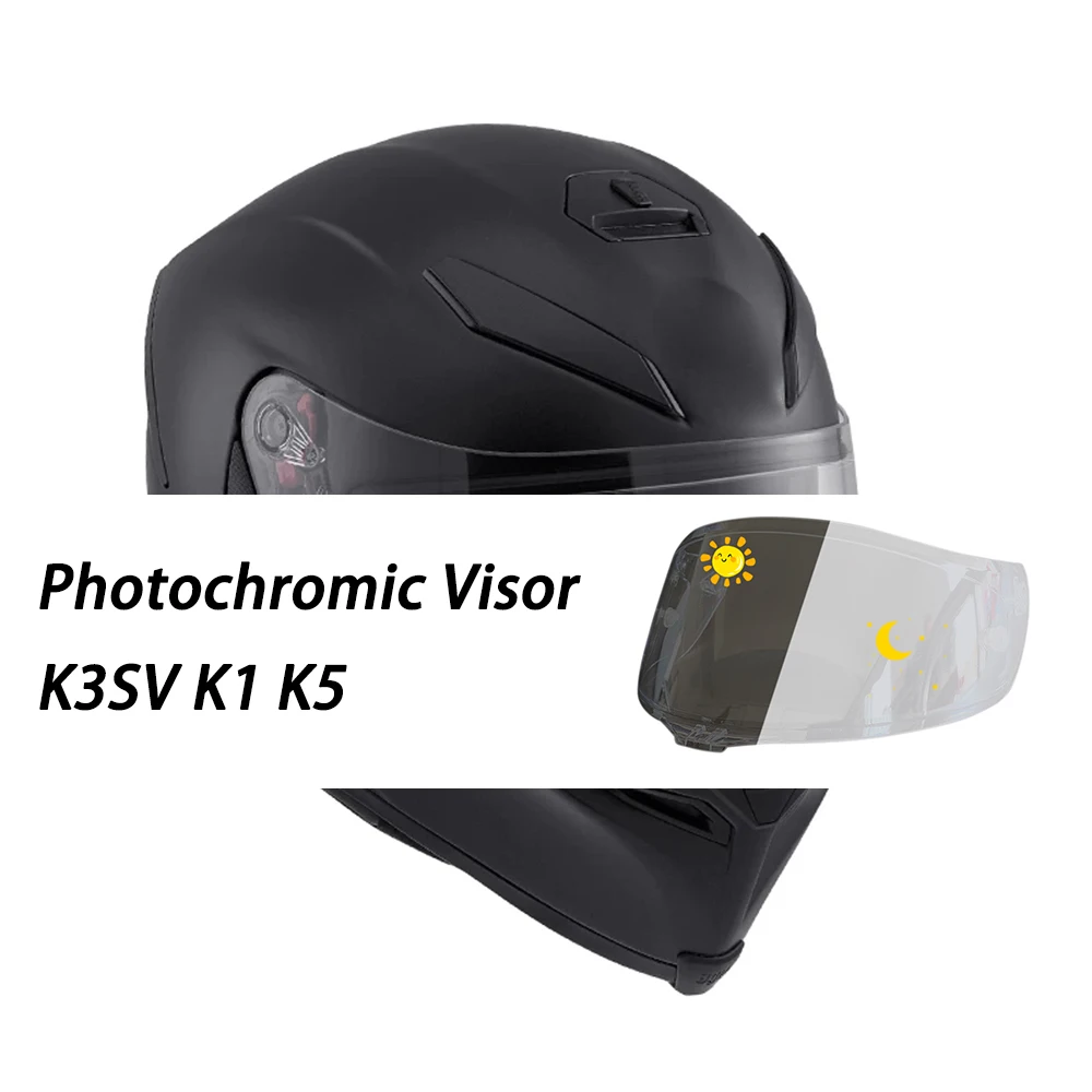 Helmet Photochromic Visor Lens Fit for AGV K3SV K1 K5 Helmet Windshield Shield Glasses Visor Helmet Accessories