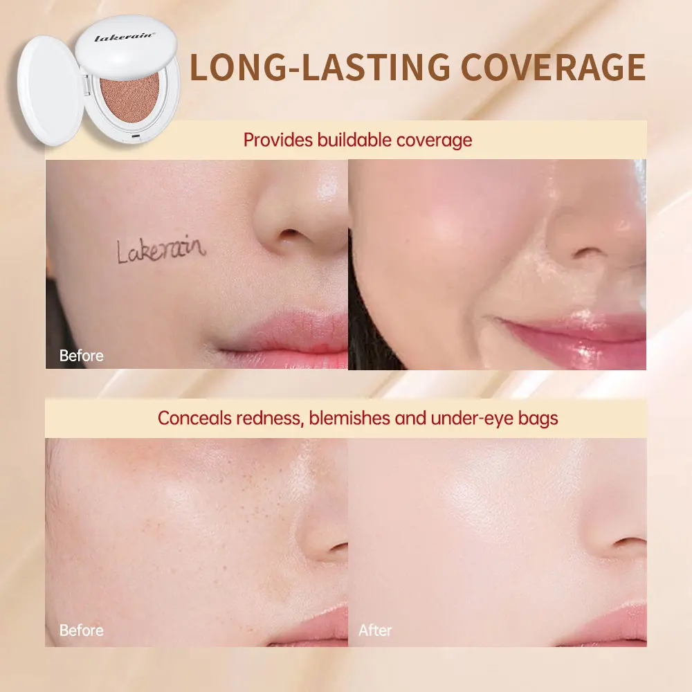 NEW Glow CC Cream Foundation Cushion Waterproof Long-lasting Brighten Foundation Cream Women Base Makeup Face Korean Cosmetics