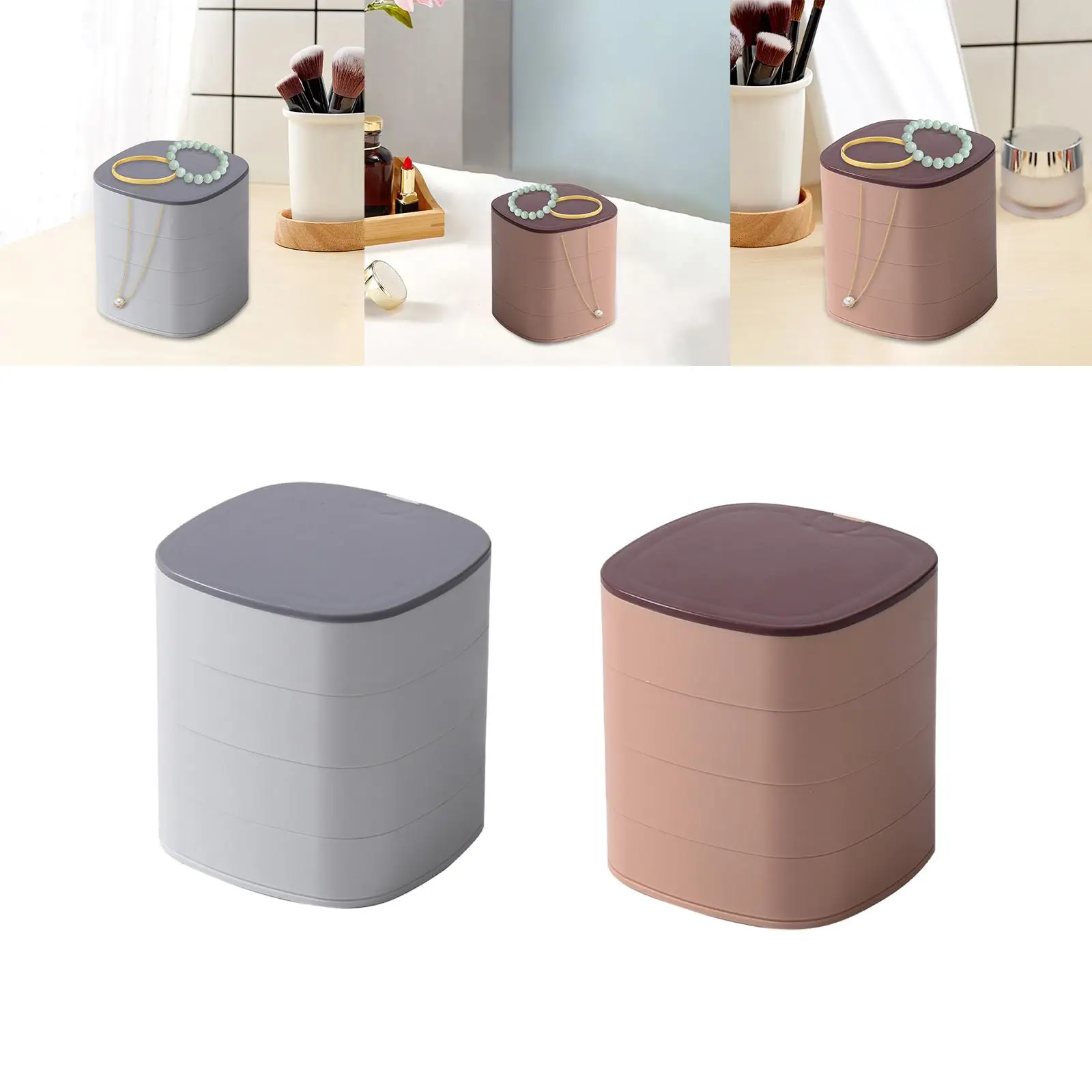 Rotatable Jewelry Storage Box, Organizador para Pulseiras e Ear Studs, Presente