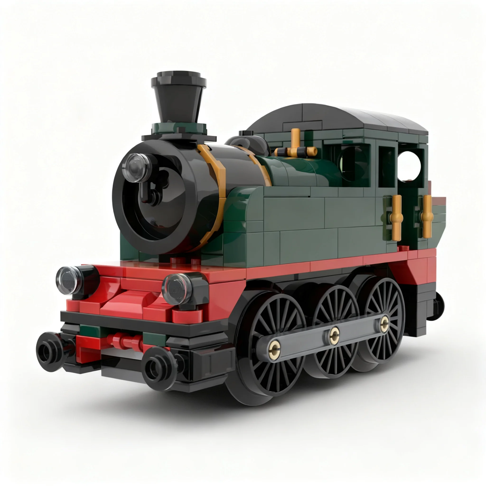 244pcs MOC City Trains 60511 Locomotive Modification Stubby Model Christmas Gift Collectible Desktop And Shelf