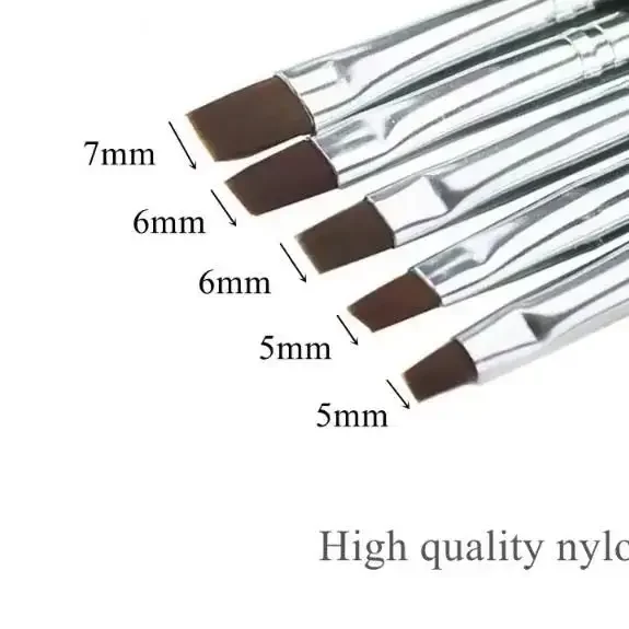 5Pcs Dental Resin Brush Pens Porcelain Teeth Reshaping Nylon Dentistry Adhesive Composite Cement Tools Nail Art DIY Painting