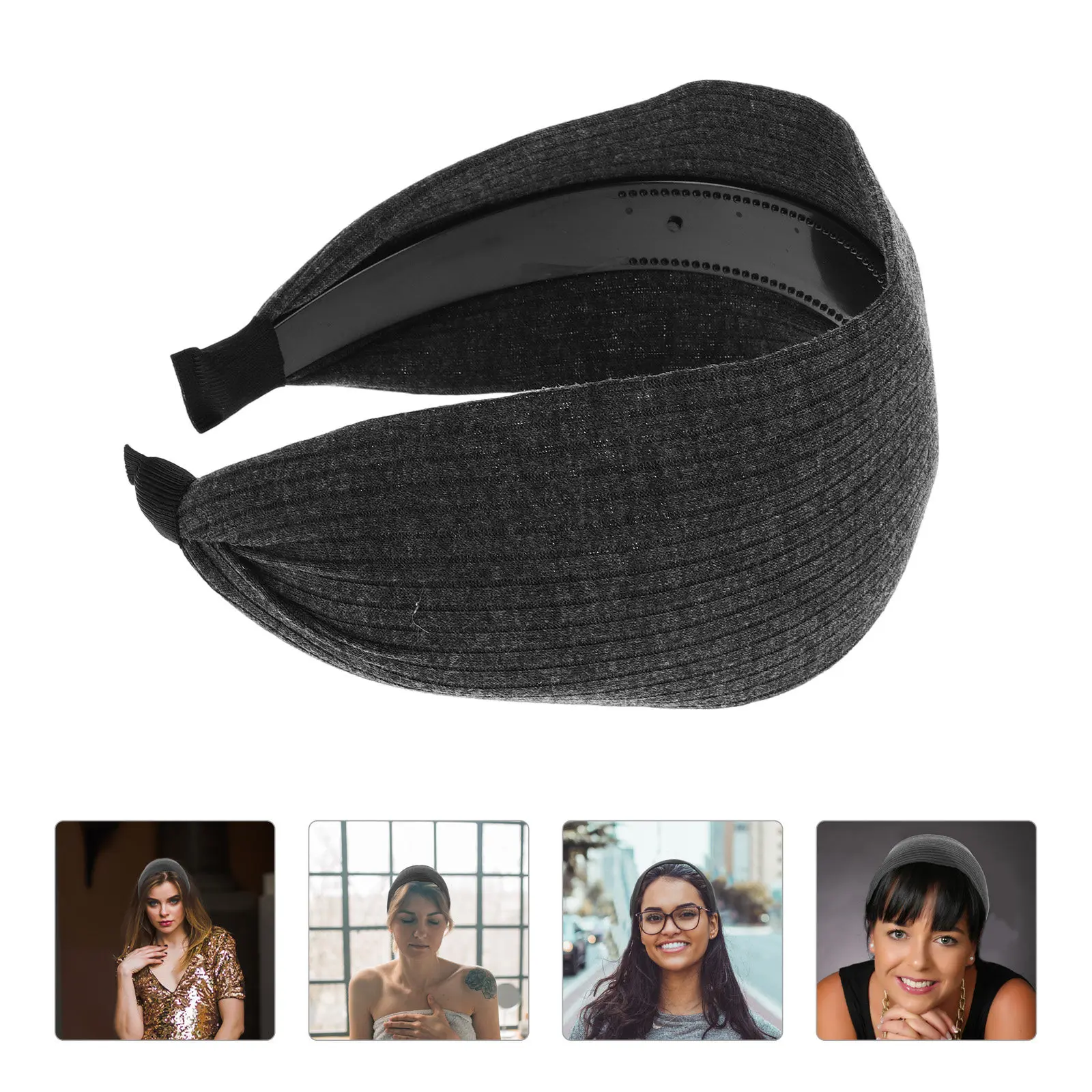 

Широкая повязка на голову для женщин: особо широкая эластичная спортивная повязка для волос, для йоги, бега, тренировок, фитнеса, нескользящая, для спа-процедур и душа