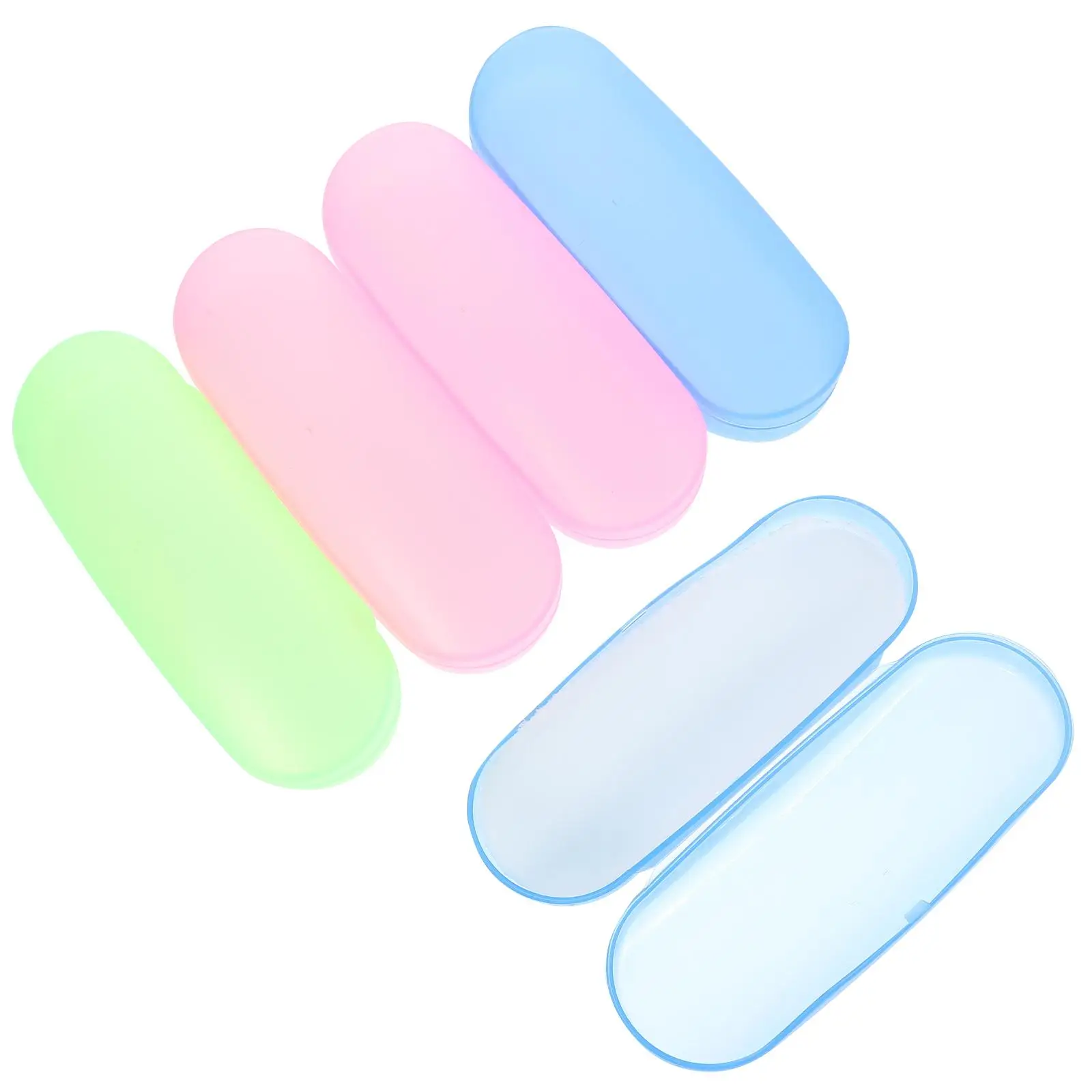

5Pcs Glasses Case Clear Eyeglass Travel Holder Portable Sunglasses Box Eyewear Protector Durable Lightweight Storage Solution