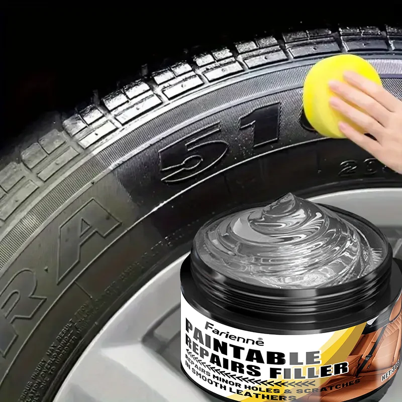 Pasta Reparadora Multiusos Farienne para Autos, para Neumáticos, Cuero, Plástico, Restauración de Arañazos, Pulido, Agente de Renovación, Cuidado Automotriz