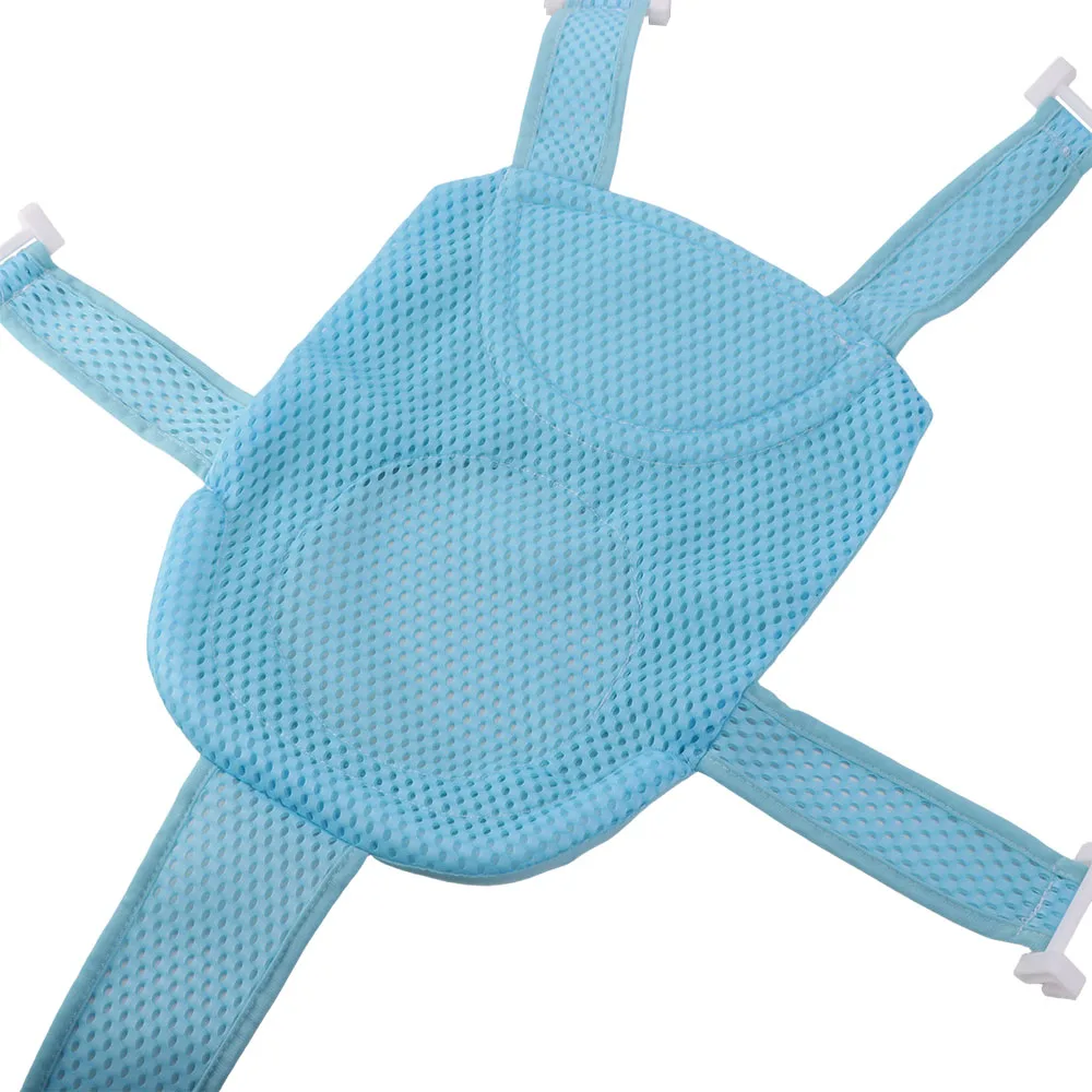 Image 3: Filet de bain confortable et réglable pour bébé, antidérapant, en forme de croix, support de baignoire, coussin de douche pour nouveau-né, tapis de soin pour bébé