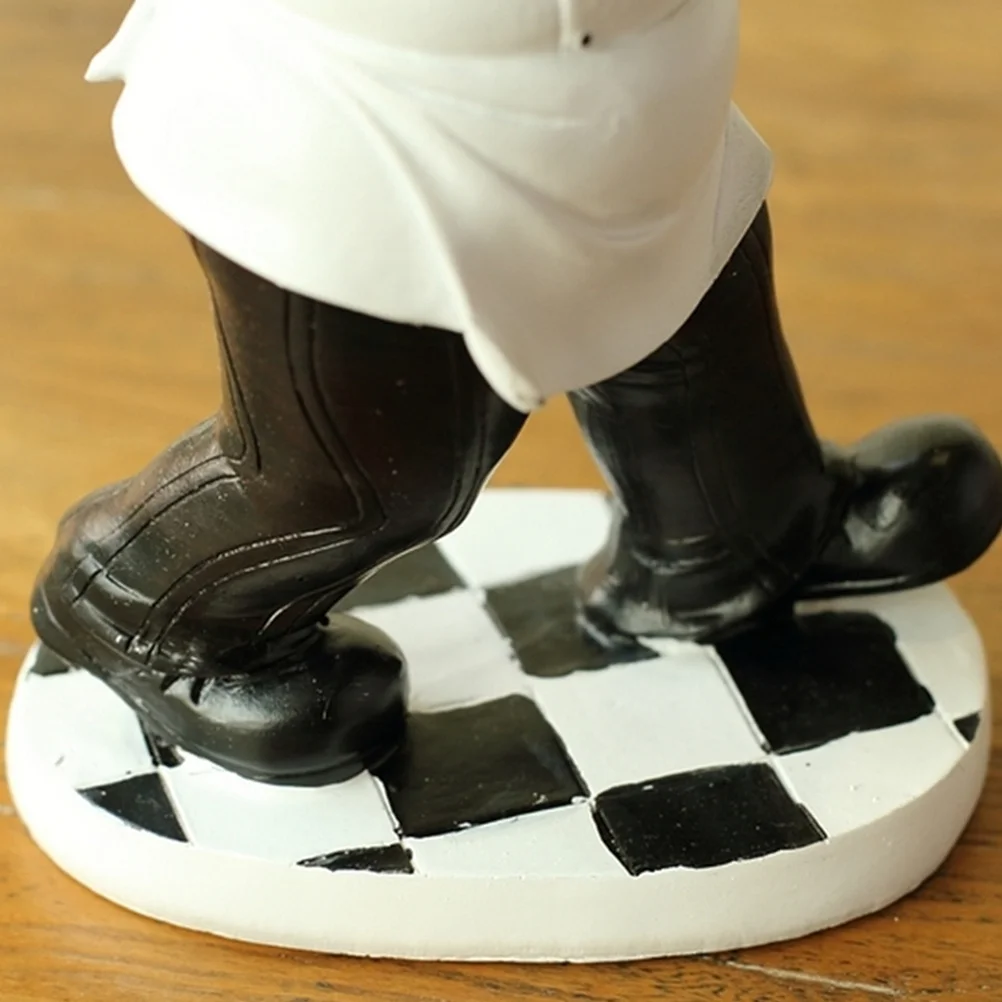 

Wine Cabinet Decorative Resin Cook Character Ornament For Home Office Bar Garden Indoor Outdoor Table Decoration Crafts