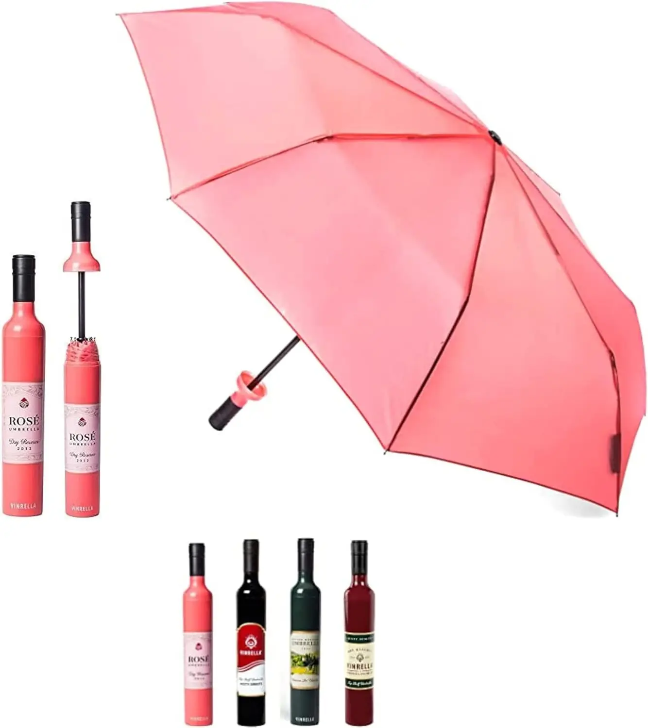 

Wine Bottle Umbrella - Portable and Compact Travel Umbrella, Waterproof and Windproof, UV Blocker