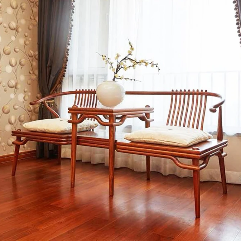 Modern New Chinese Style Women Erinaceus Poir. Couch Complete Solid Wood Xi Shi Chair Double Leisure Chair Rosewood