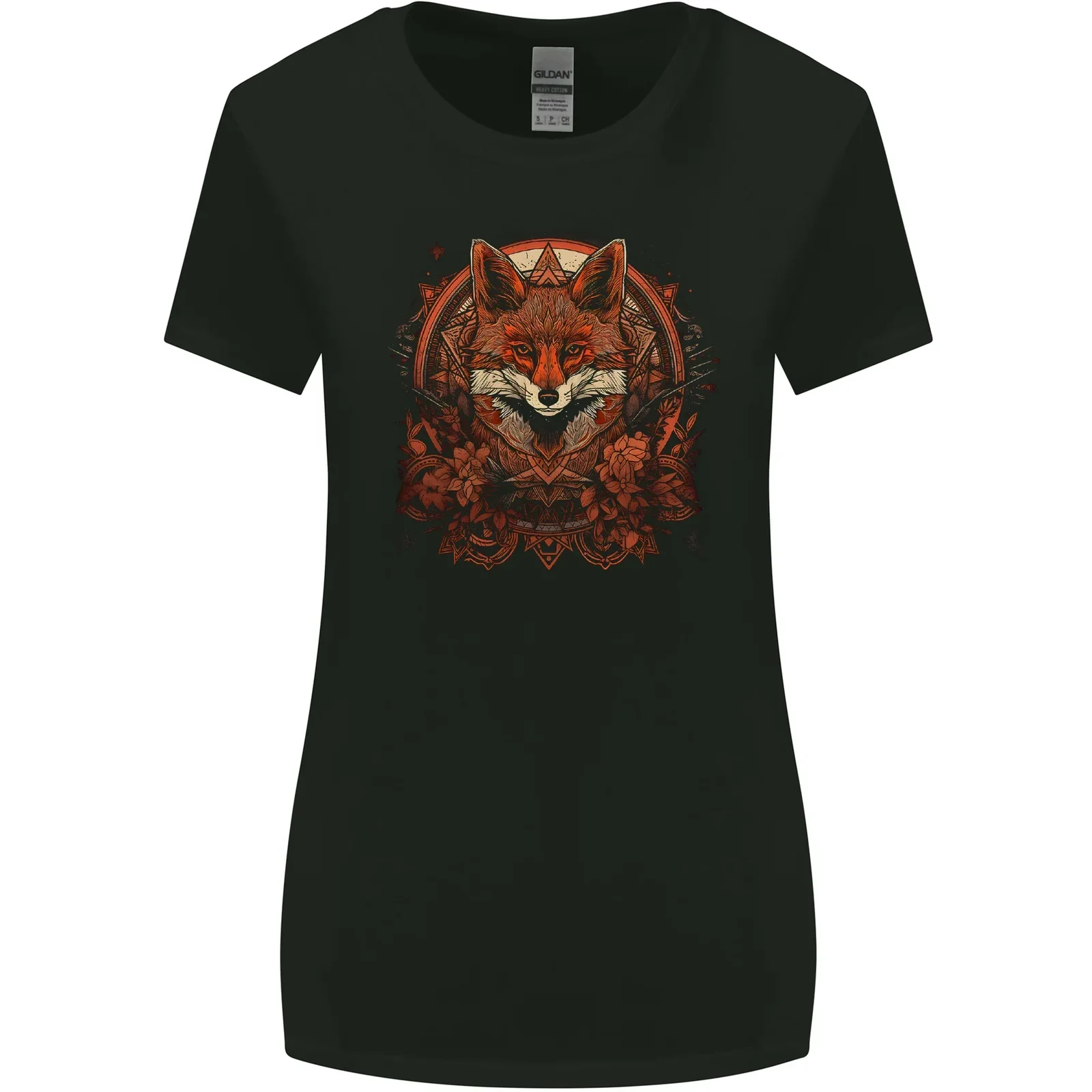 An Ornate Polygon Fantasy Fox Womens Wider Cut T-Shirt