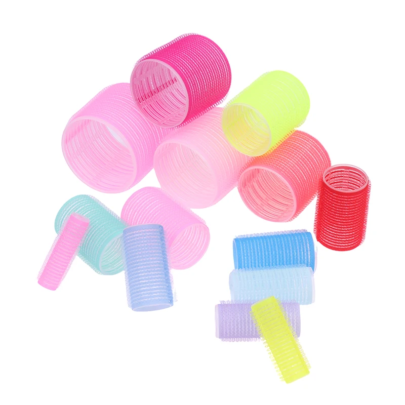 6Pcs/Set Different Size Self Grip Hair Rollers Magic Curlers DIY Home Use Hairdressing Roller Hair Styling Tool