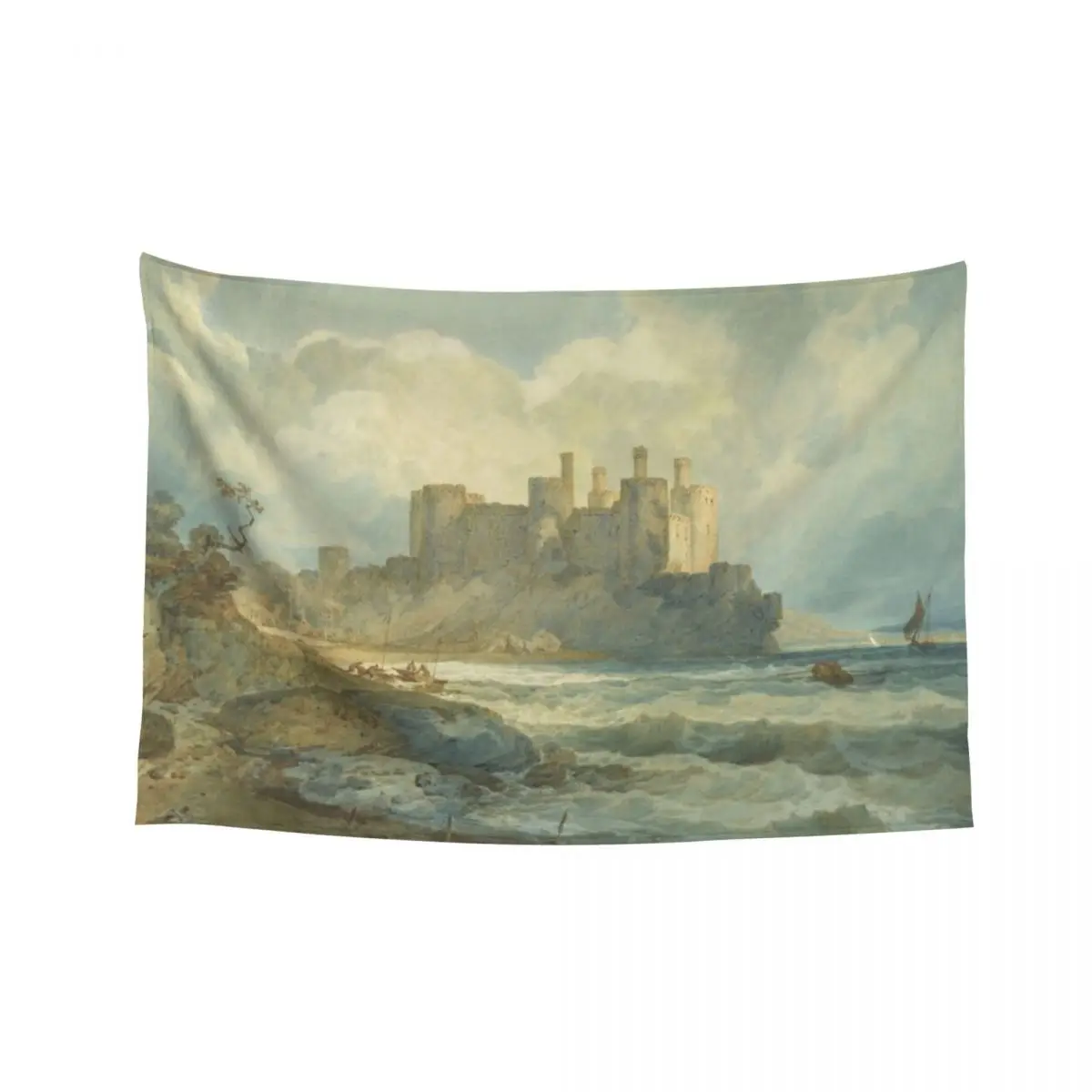 

Joseph Mallord William Turner. Conway Castle, North Wales, 1798. Tapestry Wallpapers Home Decor Home Decorators Tapestry