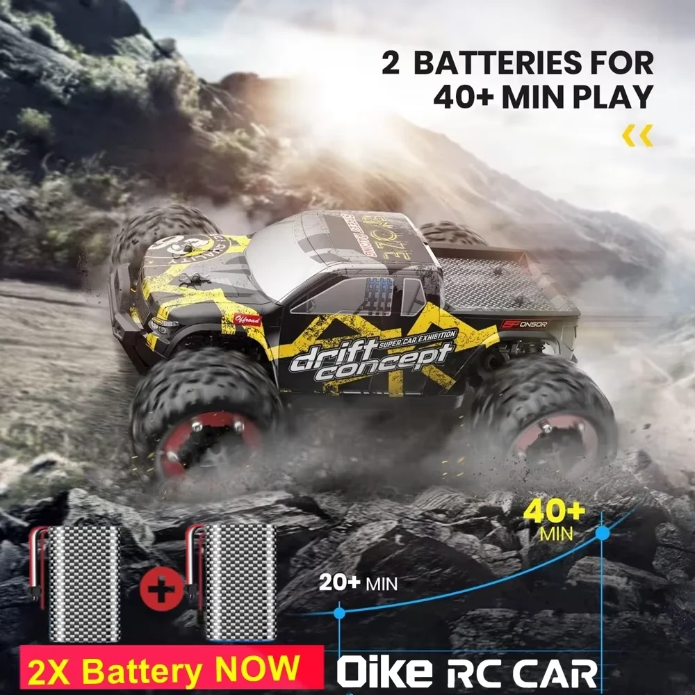 Oike Remote Control Car 4X4 Off Road Monster Truck All Terrain RTR 2.4G RC Car 40KPH High Speed 4WD Electric Vehicle Toy Gift
