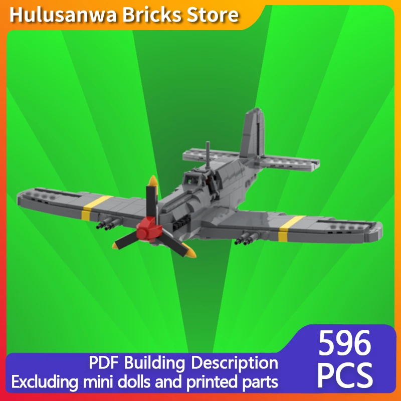 

P-51A Мустанг WW2 Военный истребитель Модель MOC Строительные кирпичи Военное оборудование Модульные технологии Подарки Праздничные детские игрушки