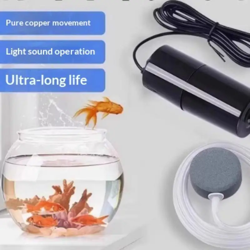 1Pcs USB Aquarium Air Pump Portable Mini Oxygenator Lightweight for Temporary Fish Holding Tanks Aquatic Use