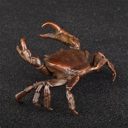 Little Fairy/ Retro Pure Copper Crab Tea Pet Creative Home Ornaments Metal Animal Model Ornaments Home Garden Decoration Gifts