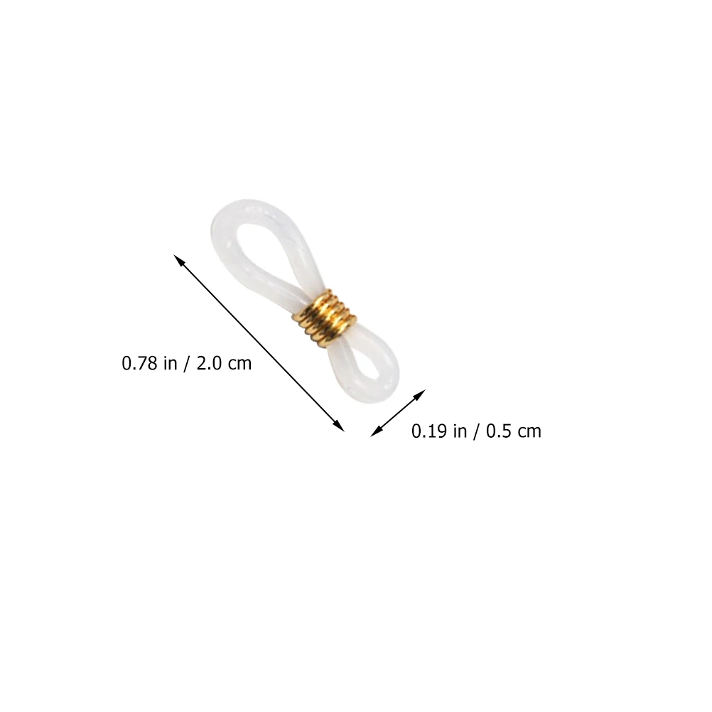 

40pcs Glasses Chain Clips Non slip Buckle Accessories Black Gold Plated Clear White K Pairs DIY Silicone Jewelry Parts