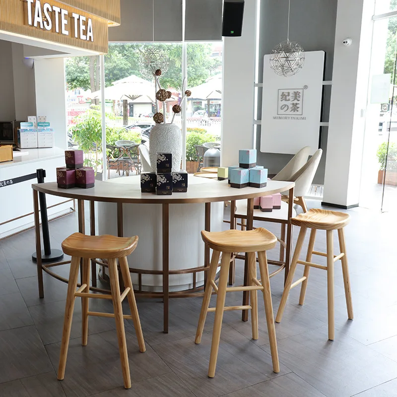 

Nordic bar chair simple bar stool solid wood home chair swivel high directly from the manufacturer