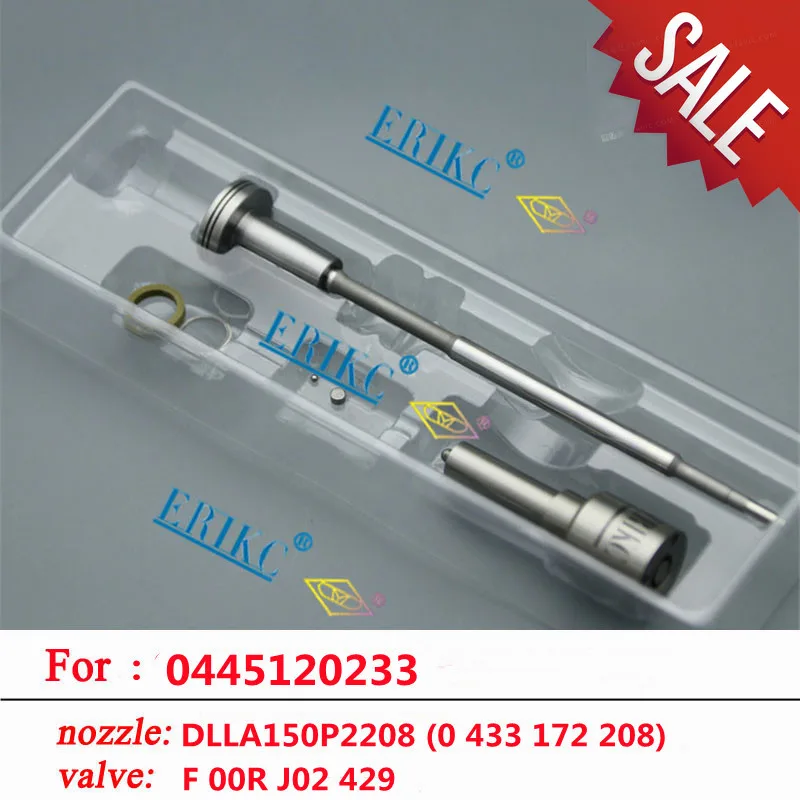 ERIKC Common Rail Injector Overhaul Kits 0445120233 Nozzle DLLA150P2208 (0 433 172 208) Vave F 00R J02 429 for YuChai