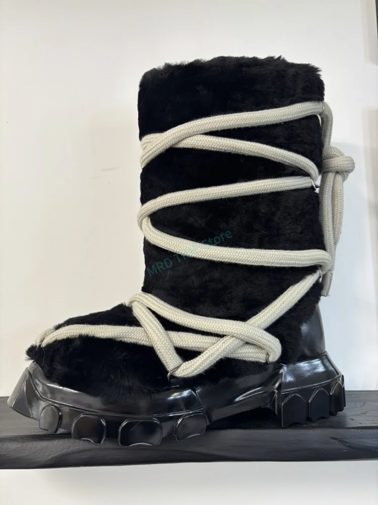 

Брендовые мужские ботинки из натуральной кожи, Jumbo, шнурки, шерстяная теплая зимняя женская обувь, винтажные роскошные дизайнерские кроссовки Owen