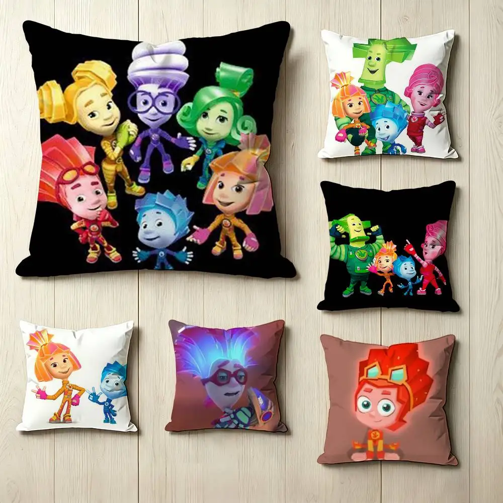 Science comedy T-The Fixies  Square Double-Sided printed Pillow Case Bedroom Bedside Pillow Sofa Cushion Cover