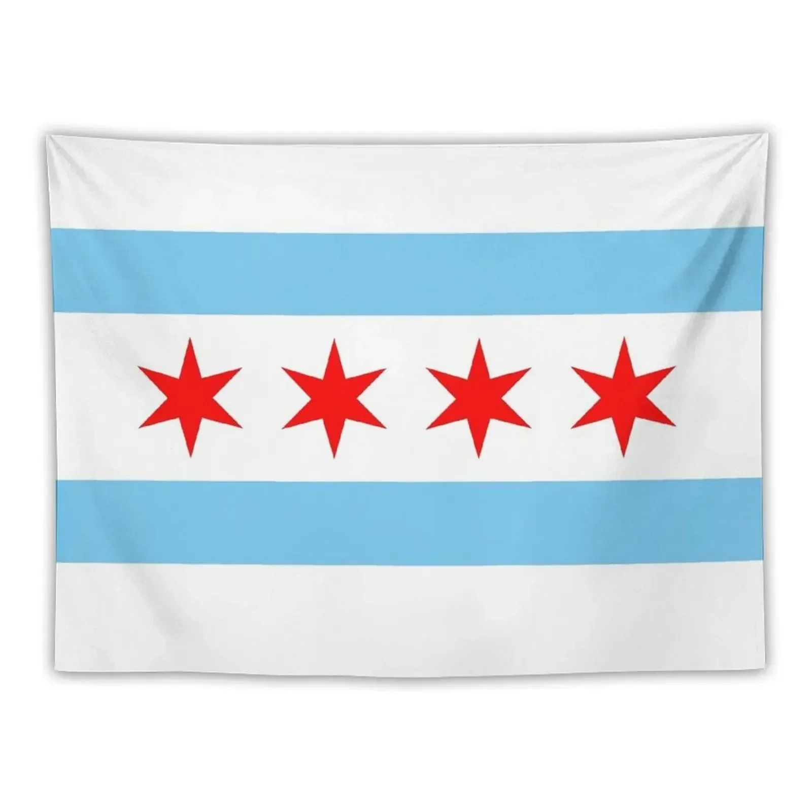 

Chicago Flag Tapestry Room Decor Cute Decoration Bedroom Art Mural Bedroom Deco Tapestry