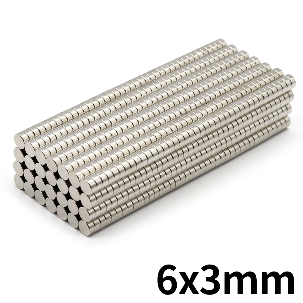 6x3mm Round Super Strong Neodymium Magnet N35 Powerful Magnetic NdfeB Permanent Refrigerator Magnet imanes DIY