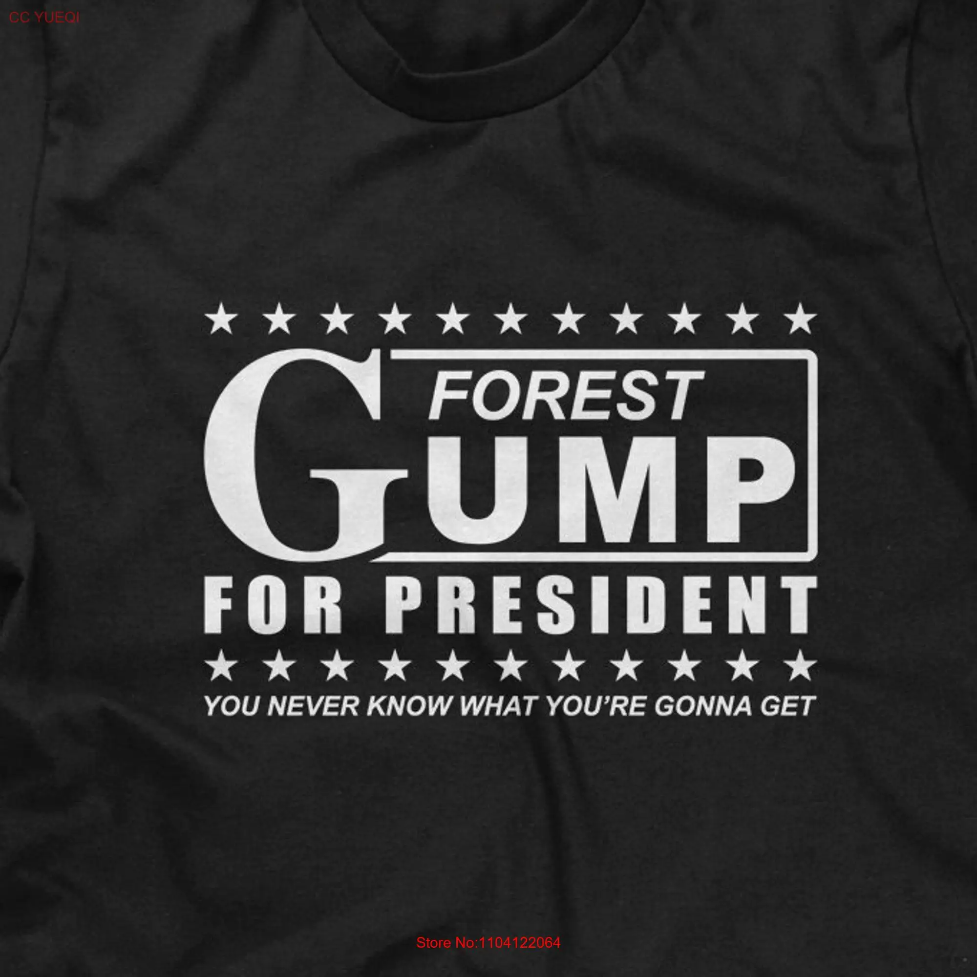 Forrest Gump For President Mens T shirt or Funny Pop Culture long or short sleeves