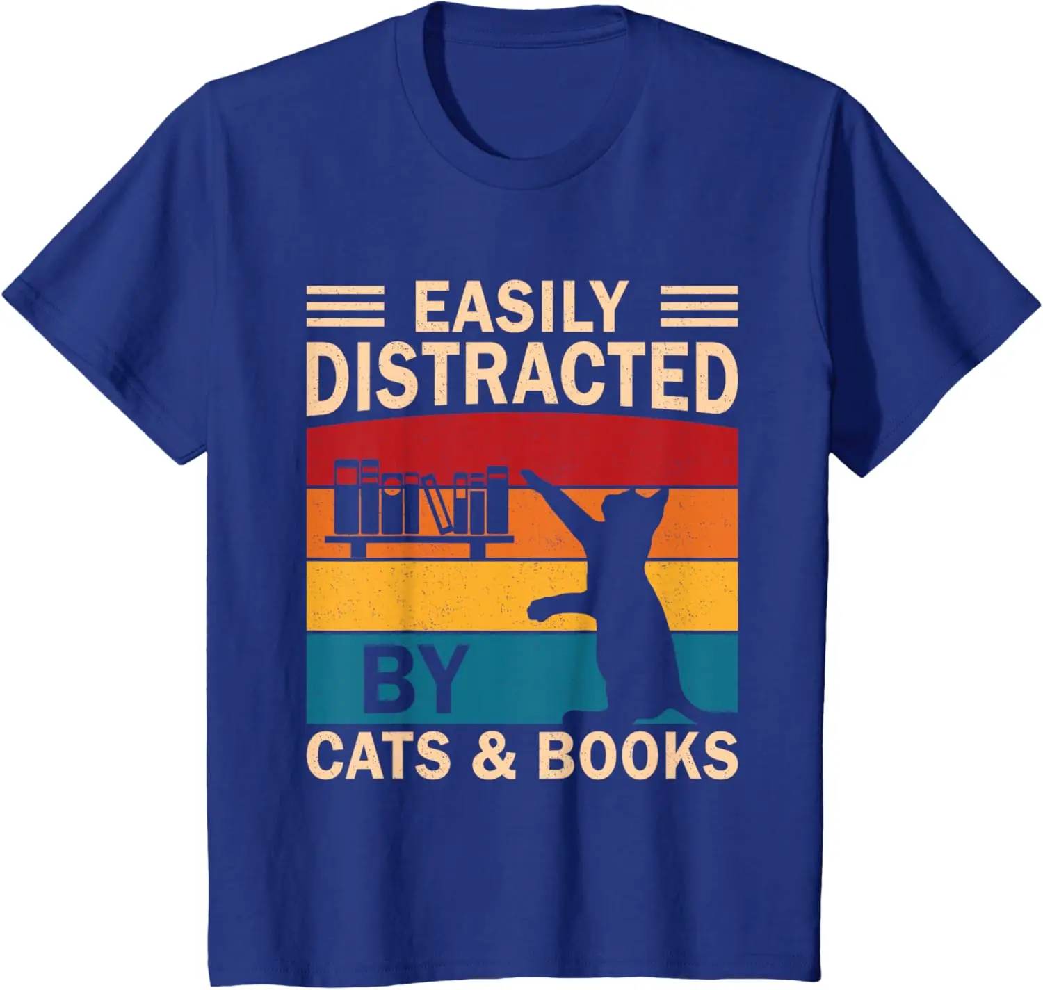 Cat Lover Tee Women Book Lover Reading Librarian Read T-Shirt
