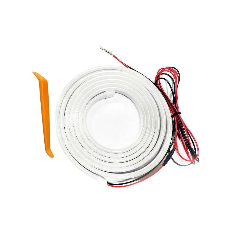 12V LED Rear Trunk Brighten Light Strip White 2M/4M Modified Lighting Waterproof Flexible Light Car Atmosphere Lamp image 6