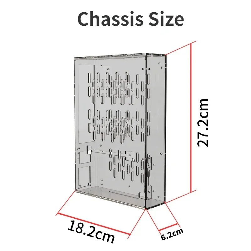 Draagbaar Acryl Frame Voor Itx Computer Mini Pc Chassis 3l Externe Display Host Kit Htpc Air Case Beugel Diy Blote Steunbasis