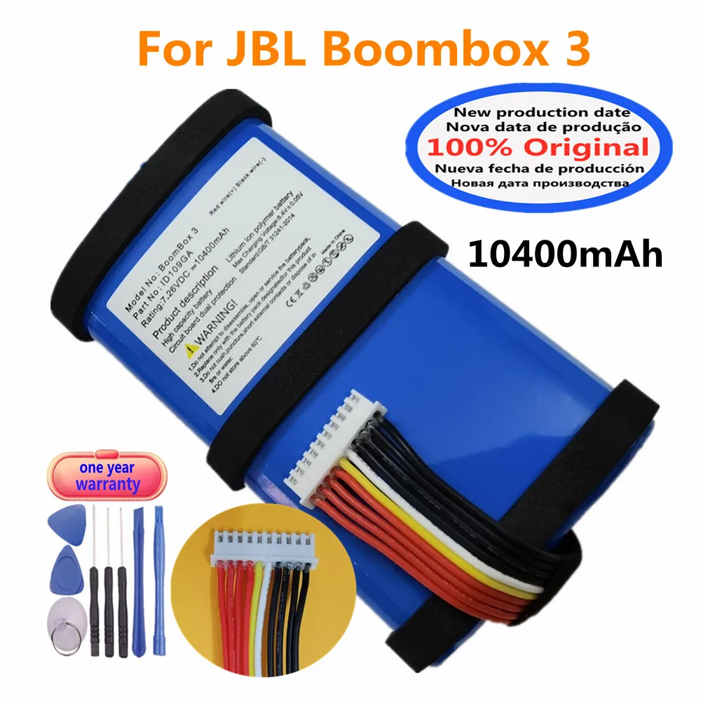 2024 100% Original Player Speaker Battery For JBL Xtreme Boombox 2 3 Flip 3 4 5 6 1 2Charge 5 4 3 2016 Bluetooth Audior Battery