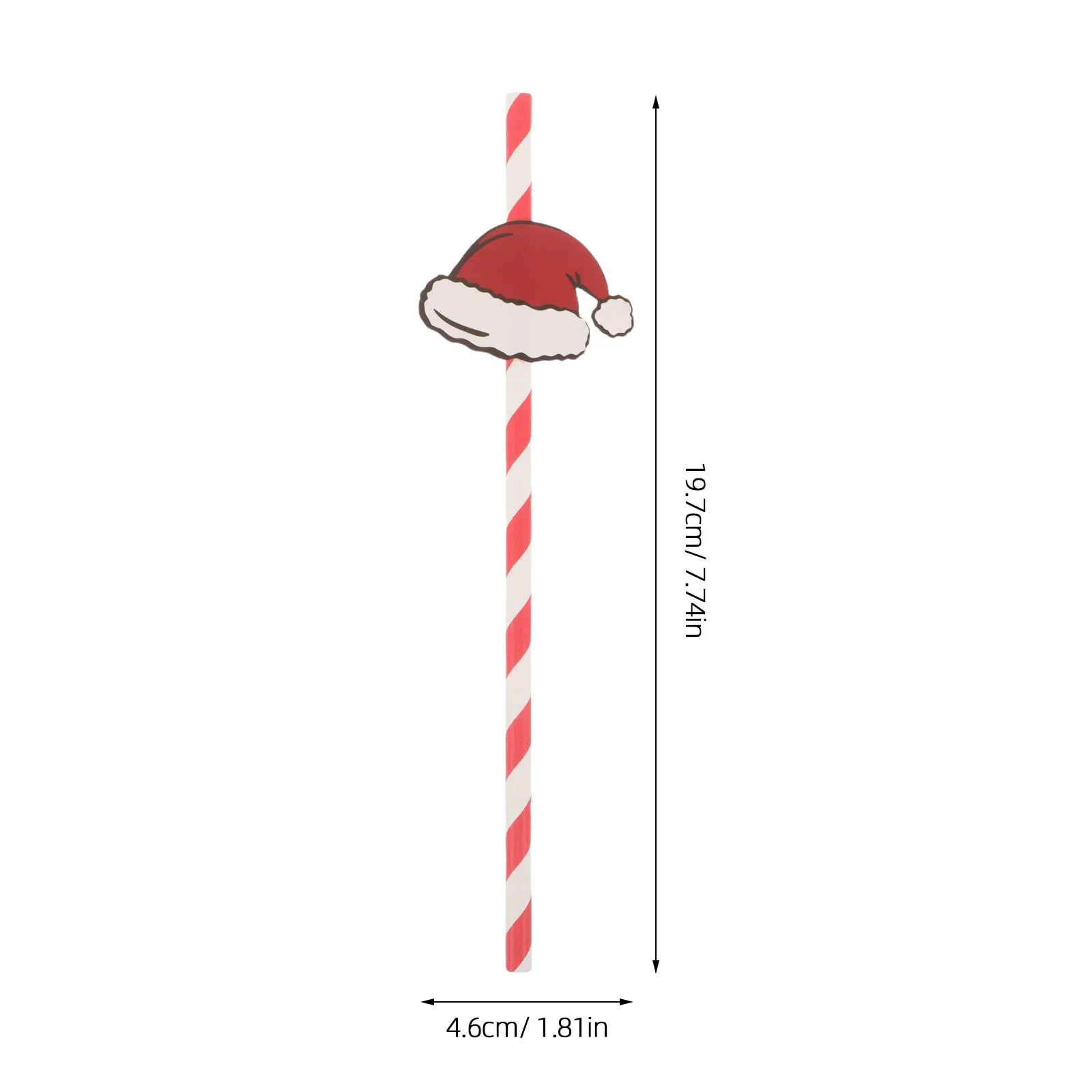 40Pcs Christmas Paper Straws Creative Candy Cane Striped Disposable Straws for Holiday Party Cocktail Dessert Table Decorations