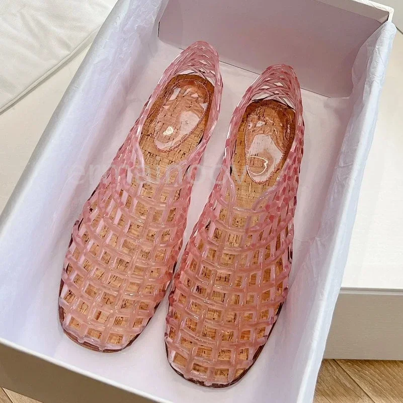 New Fashion Top Quality Women R0w Mara Slides Flats Luxury Designer Shoes for Women Jelly Sandals Mary Jane Shoes